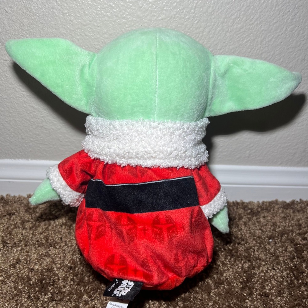 Mattel Star Wars Grogu Baby Yoda Plush 2022 9" Holiday Sweater The Child Toy‎ - Picture 8 of 9